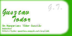 gusztav todor business card