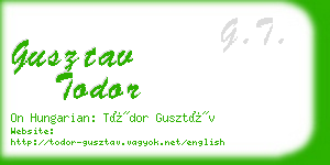 gusztav todor business card